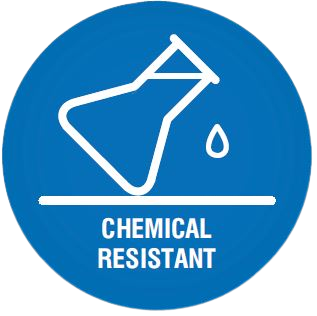 chemical resistant logo