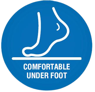 comfortable under foot logo